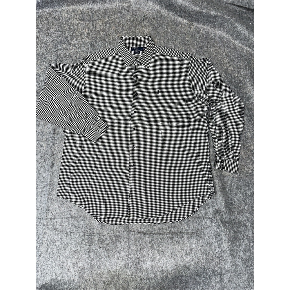 Ralph‎ Lauren Polo button shirt mens XL Marlowe black/white check (22-13)
